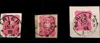 Deutsches Reich Deutsches Reich 41 (3x) gestempelt Stempellot u.a. Trier MiNr. 41 (3x) gestempelt Stempellot u.a. Trier -