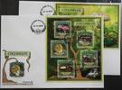 Guinea Bissau Guinea Bissau 8853-8857 und Block 1531 gestempelt Kleinbogen / als FDC MiNr. 8853-8857 und Block 1531 gestempelt Kleinbogen / al -