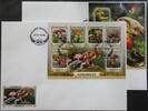 Guinea Bissau Guinea Bissau 8404-8409 und Block 1456 gestempelt Kleinbogen / als FDC MiNr. 8404-8409 und Block 1456 gestempelt Kleinbogen / al -