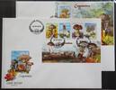 Guinea Bissau Guinea Bissau 7331-7334 und Block 1285 gestempelt Kleinbogen / als FDC MiNr. 7331-7334 und Block 1285 gestempelt Kleinbogen / al -