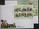 Guinea Bissau Guinea Bissau 4623-4627 und Block 752 gestempelt Kleinbogen / als FDC MiNr. 4623-4627 und Block 752 gestempelt Kleinbogen / als -