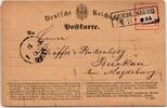 Deutsches Reich 18 auf Postkarte nachverwendeter Preußen Stempel -