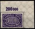 Deutsches Reich Deutsches Reich 255 POR postfrisch Eckrand oben rechts MiNr. 255 POR postfrisch Eckrand oben rechts -