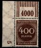 Deutsches Reich Deutsches Reich 271 WOR postfrisch Eckrand oben links, WOR 2/9/2 MiNr. 271 WOR postfrisch Eckrand oben links, WOR 2/9/2 -