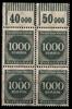 Deutsches Reich Deutsches Reich 273 WOR postfrisch 4er Block vom Oberrand, 2x WOR 1/11/1 MiNr. 273 WOR postfrisch 4er Block vom Oberrand, 2x WOR -