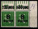 Deutsches Reich Deutsches Reich 278 WOR postfrisch Eckrand-Paar oben rechts MiNr. 278 WOR postfrisch Eckrand-Paar oben rechts -