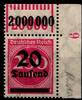 Deutsches Reich Deutsches Reich 282WOR postfrisch Eckrand oben rechts, WOR 1/11/1 MiNr. 282WOR postfrisch Eckrand oben rechts, WOR 1/11/1 -