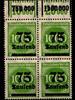 Deutsches Reich Deutsches Reich 288 2/9/2 / 1/5/1 postfrisch 4er Block MiNr. 288 2/9/2 / 1/5/1 postfrisch 4er Block -