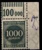 Deutsches Reich Deutsches Reich 273WOR postfrisch vom Eckrand oben rechts MiNr. 273WOR postfrisch vom Eckrand oben rechts -