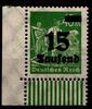 Deutsches Reich Deutsches Reich 279bW OR postfrisch Eckrand unten links MiNr. 279bW OR postfrisch Eckrand unten links -
