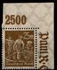 Deutsches Reich Deutsches Reich 242P OR postfrisch vom Eckrand rechts MiNr. 242P OR postfrisch vom Eckrand rechts -
