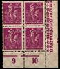 Deutsches Reich Deutsches Reich 241 postfrisch 4er Block vom Eckrand unten rechts MiNr. 241 postfrisch 4er Block vom Eckrand unten rechts -