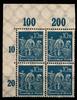 Deutsches Reich Deutsches Reich 239P OR postfrisch im 4er Block vom linken Eckrand MiNr. 239P OR postfrisch im 4er Block vom linken Eckrand -