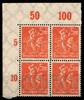 Deutsches Reich Deutsches Reich 238P OR postfrisch 4er Block vom Eckrand oben links MiNr. 238P OR postfrisch 4er Block vom Eckrand oben links -