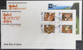 Dominica Dominica 1036-1039 und Block 120 gestempelt als FDC / Pilze MiNr. 1036-1039 und Block 120 gestempelt als FDC / Pilze -