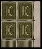 Deutsches Reich Deutsches Reich 159 postfrisch 4er Block vom Eckrand MiNr. 159 postfrisch 4er Block vom Eckrand -