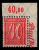 Deutsches Reich Deutsches Reich 182P OR postfrisch vom Eckrand MiNr. 182P OR postfrisch vom Eckrand -