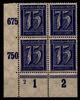 Deutsches Reich Deutsches Reich 185 postfrisch 4er Block vom Eckrand MiNr. 185 postfrisch 4er Block vom Eckrand -