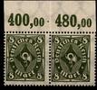 Deutsches Reich Deutsches Reich 229P OR postfrisch waagerechtes Paar, mittig gefaltet MiNr. 229P OR postfrisch waagerechtes Paar, mittig gefalte -