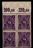 Deutsches Reich Deutsches Reich 224P OR postfrisch 4er Block vom Oberrand MiNr. 224P OR postfrisch 4er Block vom Oberrand -