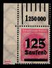 Deutsches Reich Deutsches Reich 291W OR postfrisch - 1/5/1 vom Eckrand MiNr. 291W OR postfrisch - 1/5/1 vom Eckrand -
