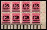 Deutsches Reich Deutsches Reich 291 postfrisch 8er Block (f87) vom Eckrand MiNr. 291 postfrisch 8er Block (f87) vom Eckrand -