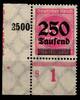 Deutsches Reich Deutsches Reich 295 postfrisch vom Eckrand MiNr. 295 postfrisch vom Eckrand -