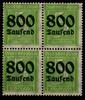Deutsches Reich Deutsches Reich 301A postfrisch 4er Block MiNr. 301A postfrisch 4er Block -