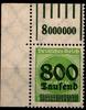 Deutsches Reich Deutsches Reich 308AW OR postfrisch - 1/5/1 vom Eckrand MiNr. 308AW OR postfrisch - 1/5/1 vom Eckrand -