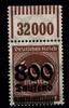 Deutsches Reich Deutsches Reich 305 OPD D a W OR postfrisch 1/11/1 Eckrand, geprüft Infla MiNr. 305 OPD D a W OR postfrisch 1/11/1 Eckrand, gepr -