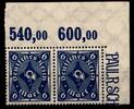 Deutsches Reich Deutsches Reich 228P OR postfrisch waagerechtes Eckrandpaar MiNr. 228P OR postfrisch waagerechtes Eckrandpaar -