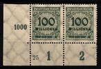 Deutsches Reich Deutsches Reich 322 postfrisch Eckrandpaar MiNr. 322 postfrisch Eckrandpaar -
