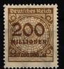 Deutsches Reich Deutsches Reich 323Pe1 postfrisch MiNr. 323Pe1 postfrisch -