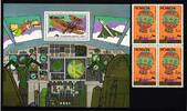 Nicaragua Nicaragua 2045 und Block 107 postfrisch Viererblock MiNr. 2045 und Block 107 postfrisch Viererblock -