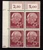 BRD Bund BRD Bund 186y DZ (L+1) postfrisch als 4er Eckrand (2xHaftstellen am Rand) MiNr. 186y DZ (L+1) postfrisch als 4er Eckrand (2xHaft -