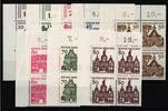 BRD BRD 454-461 postfrisch je als 4er Eckrandblock, einheitlich oben links MiNr. 454-461 postfrisch je als 4er Eckrandblock, einheit -