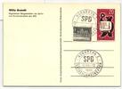 Berlin 217 auf Postkarte Deutschlandtreffen SPD in Nürnberg -