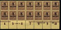 Deutsches Reich Dienstmarken Deutsches Reich Dienstmarken 89HAN postfrisch H5054.23/H5996.22, 14er Bl. MiNr. 89HAN postfrisch H5054.23/H5996.22, 14er Bl. -