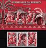 Burundi Burundi 1790-1792 und Block 135 postfrisch Weihnachten MiNr. 1790-1792 und Block 135 postfrisch Weihnachten -