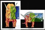 Dominica Dominica Block 295 + 296 postfrisch Prähistorische Tiere Dinosaurier MiNr. Block 295 + 296 postfrisch Prähistorische Tiere Dinos -
