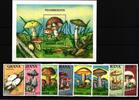 Ghana Ghana 1287-1294 und Block 146 postfrisch Pilze MiNr. 1287-1294 und Block 146 postfrisch Pilze -