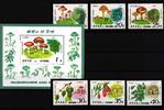 Korea Korea 2999-3004 und Block 244 postfrisch Pilze MiNr. 2999-3004 und Block 244 postfrisch Pilze -