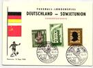 BRD 241 u.a. auf Postkarte Fußballländerspiel Deutschland-Sowjetunion -