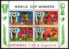 Korea Korea 1777-1780 gestempelt als ZD-Bogen, Ersttagsstempel, Fußball WM 1978 MiNr. 1777-1780 gestempelt als ZD-Bogen, Ersttagsstemp -