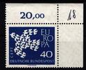 BRD BRD 368 xv postfrisch Eckrand mit geriffelter Gummierung MiNr. 368 xv postfrisch Eckrand mit geriffelter Gummierung -