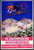 Olympische Winterspiele 1936 auf AK mit Werbestempel -