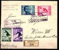 Österreich 623-626 auf Brief FIS Wettkämpfe 1936 Satzbrief FDC -