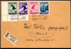 Österreich 623-626 auf Brief FIS Wettkämpfe 1936 Satzbrief Eckrand -