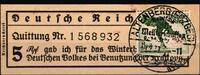 Deutsches Reich 600 Quittung für das Winterhilfswerk Kraftpost Olympia -