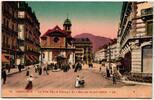 AK Grenoble La Rue Félix Poulat et L'Eglise Saint-Louis ungebraucht -